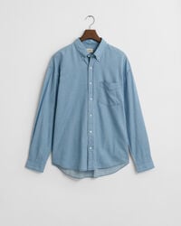 Chemise coupe ultra-ample indigo Luxury