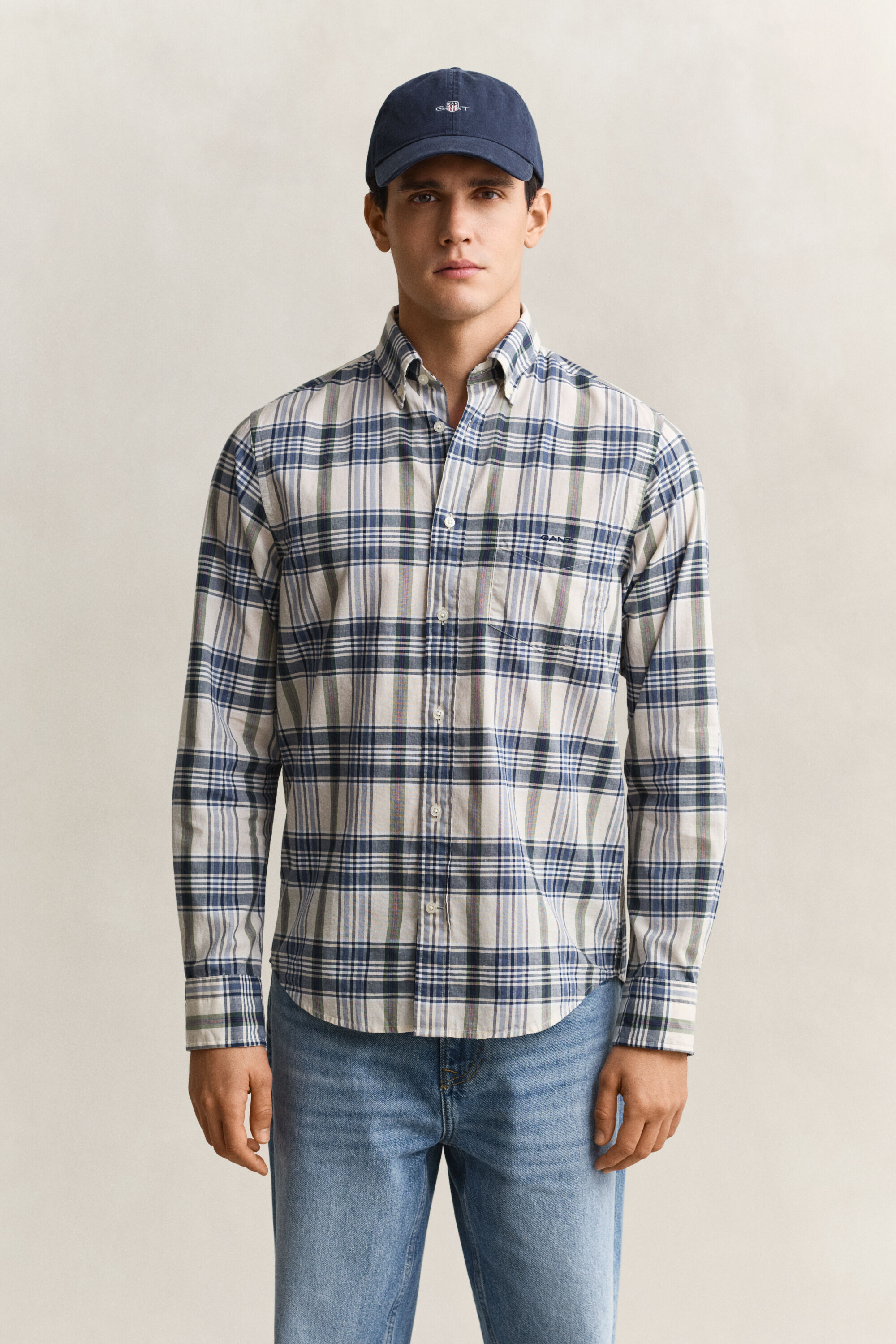 Chemise à carreaux madras
