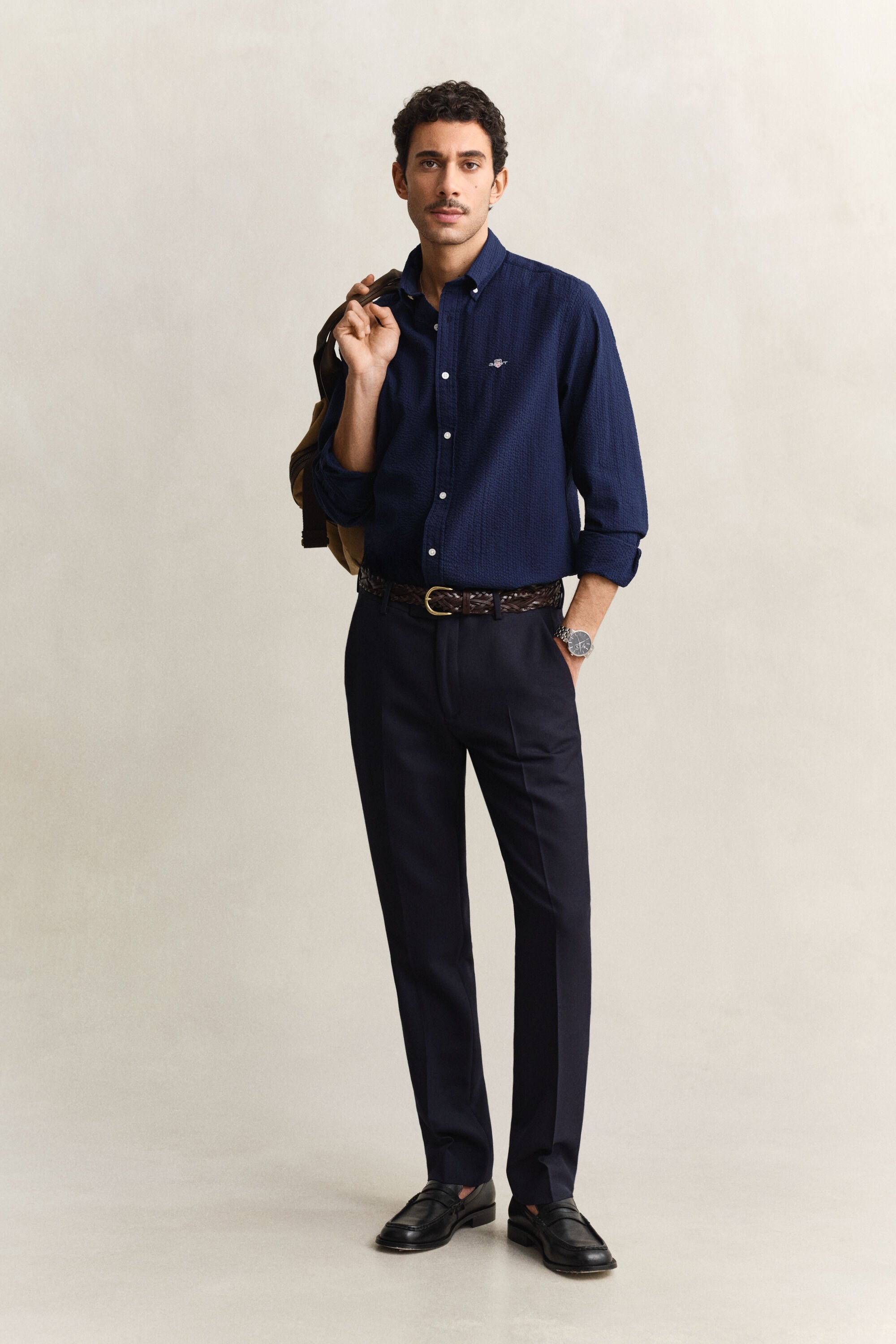 Chemise regular fit Seersucker