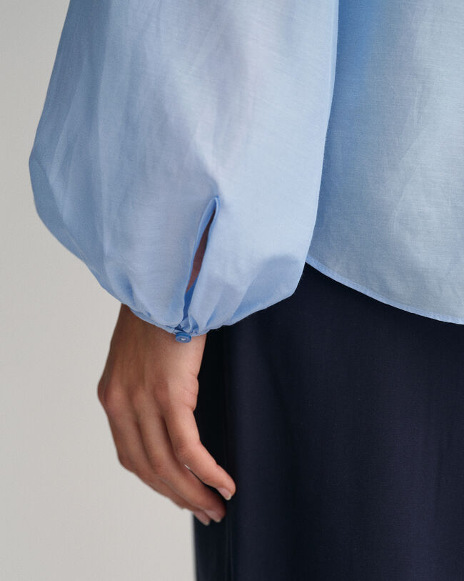 Chemisier relaxed fit en coton et soie