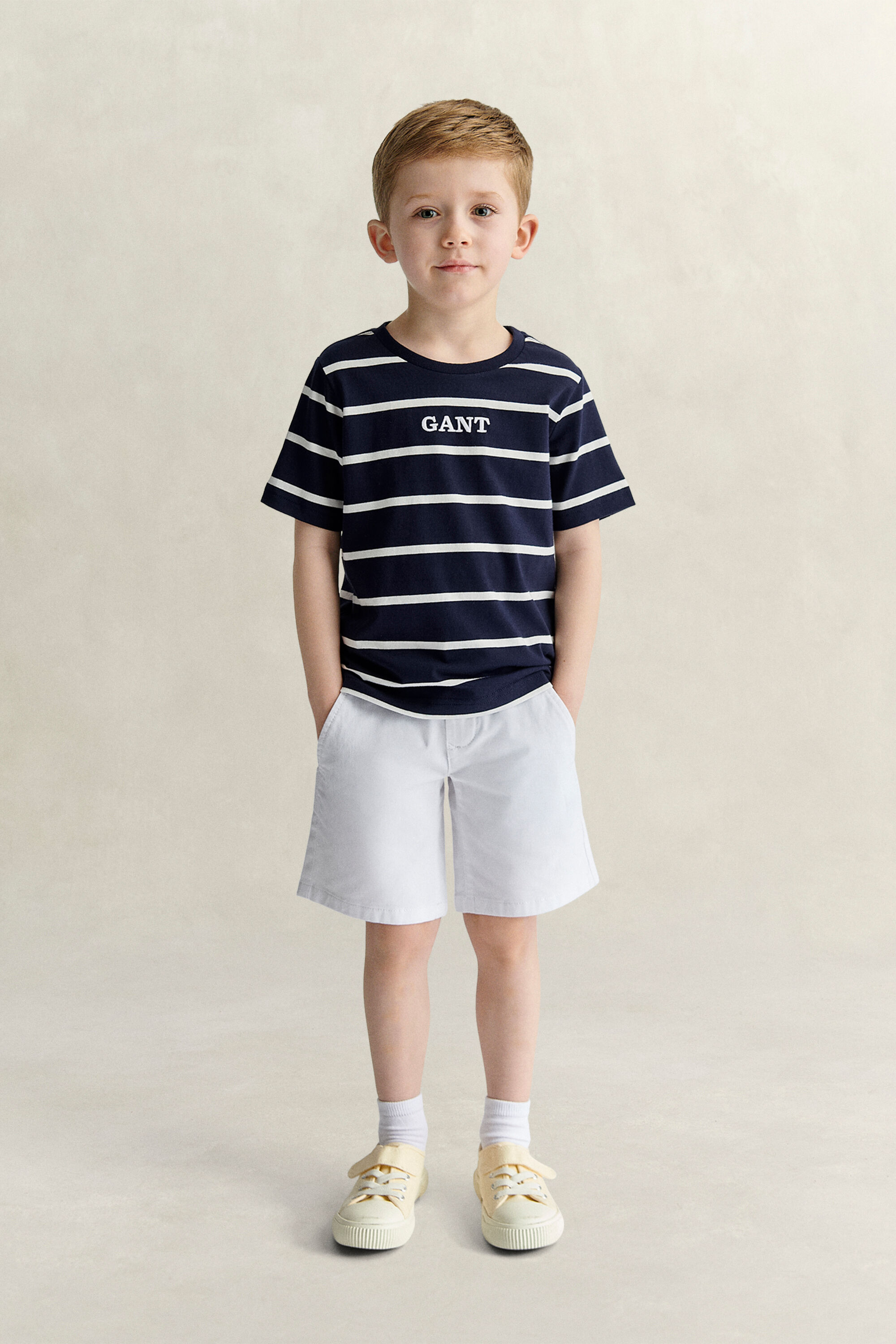 T-shirt à rayures avec logo Garçon