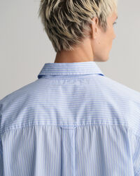 Chemise ultra-ample en popeline &agrave; rayures