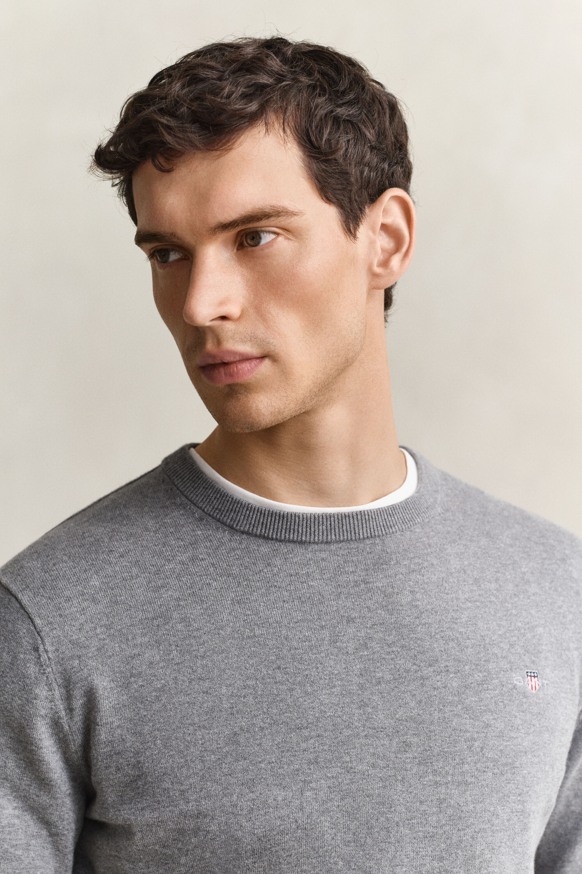 Pull col rond en coton