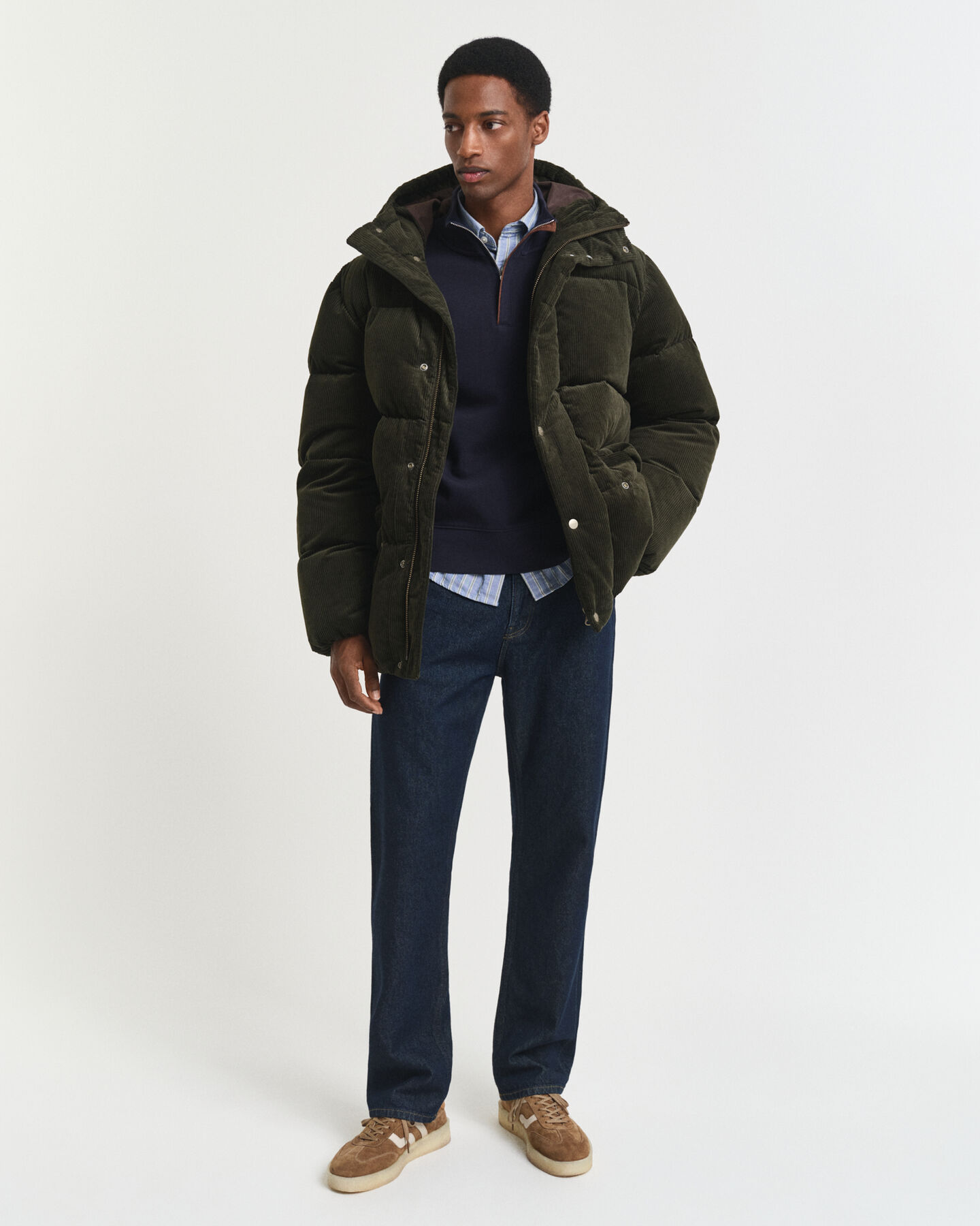 Sweat-shirt à demi-zip Sacker Rib