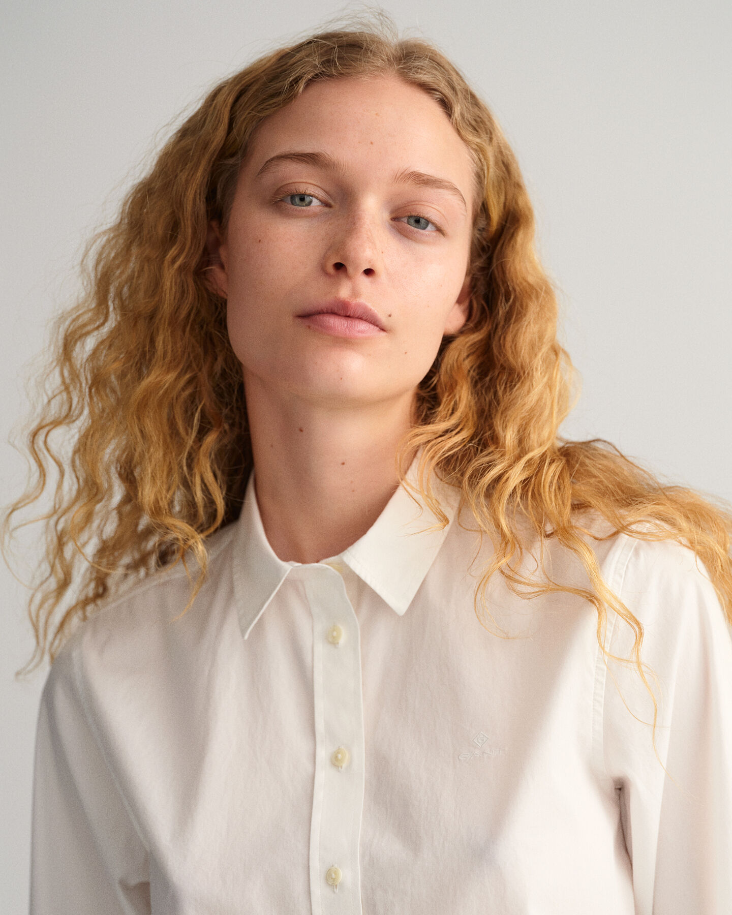 Chemise regular fit en popeline de coton