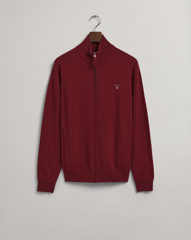 Cardigan zipp&eacute; en laine d'agneau ultrafine