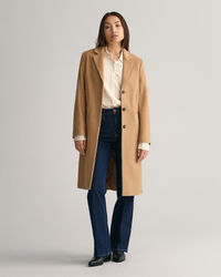 Manteau ajusté en laine mélangée