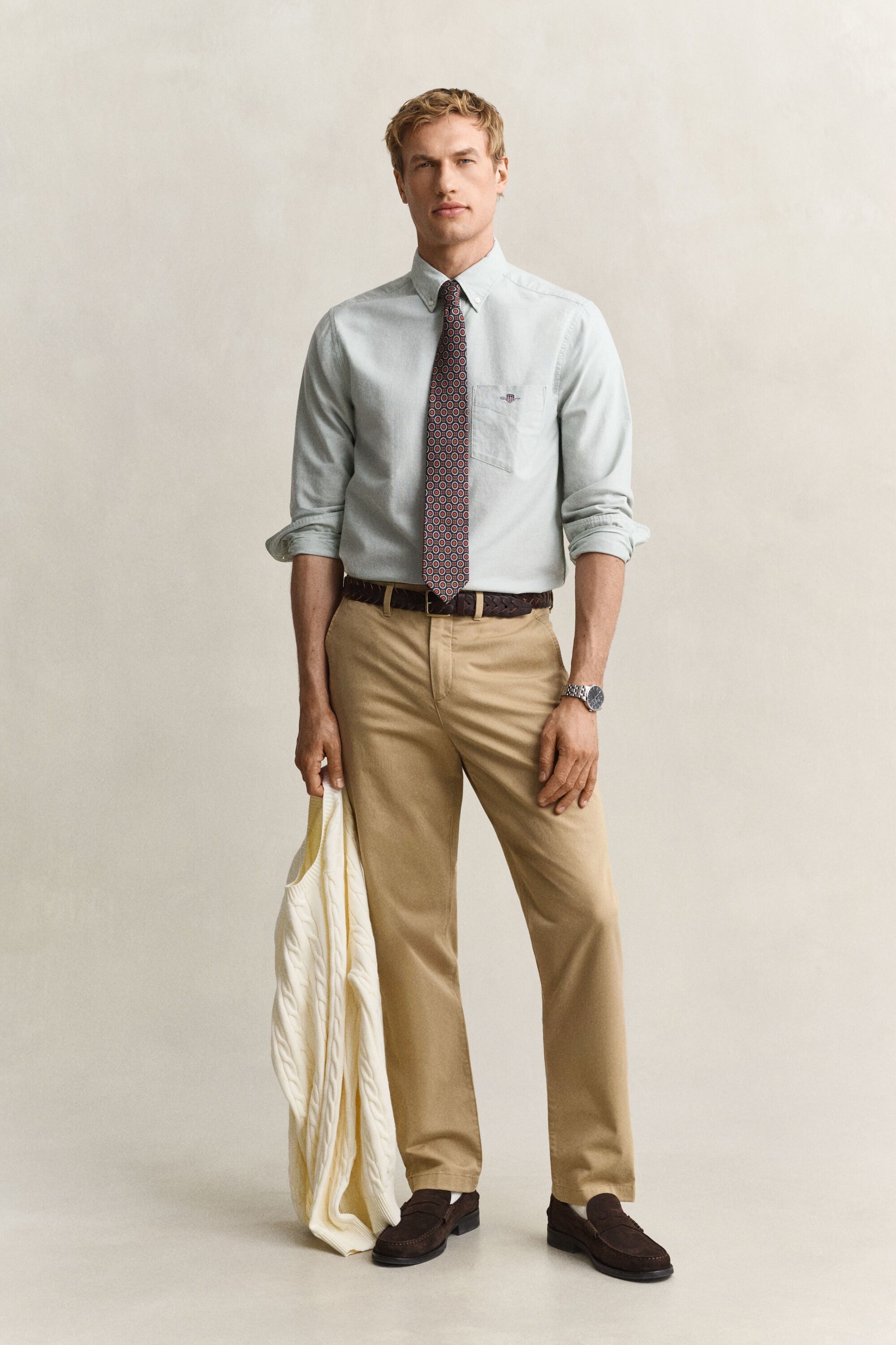 Chemise coupe regular en coton Oxford classique