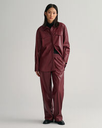 Pantalon relaxed fit en similicuir Pull-On