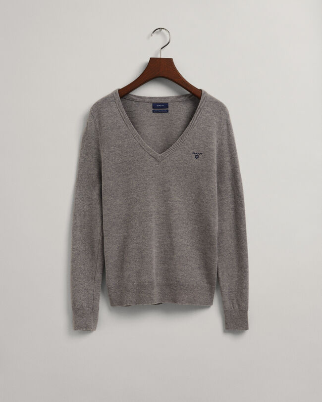 Pull col V en laine d'agneau extrafine