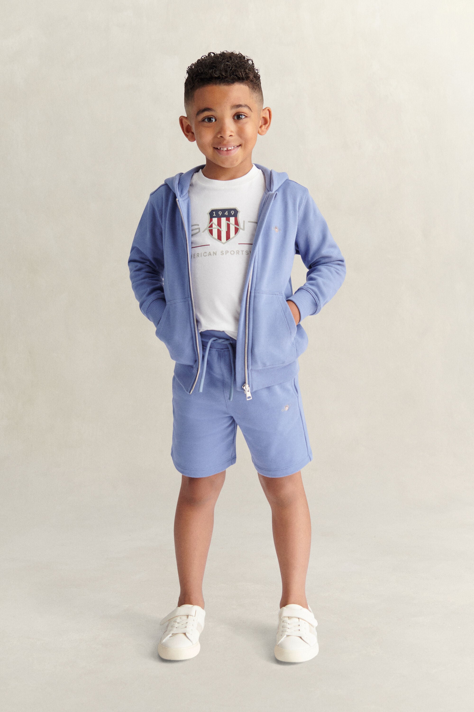 Ensemble sweat à capuche zippé, t-shirt et pantalon de jogging Shield Garçon