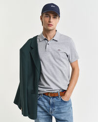 Polo coupe slim en coton piqué Shield