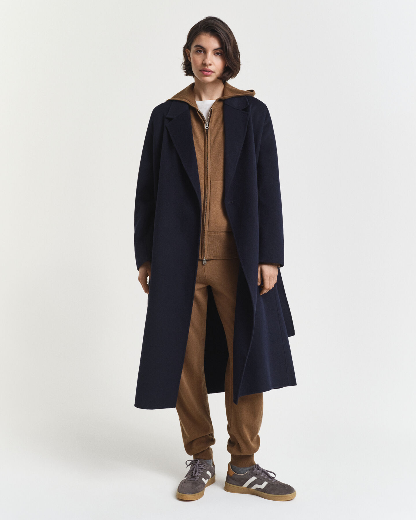 Sweat à capuche zippé en laine d'agneau ultrafine