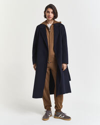 Sweat à capuche zippé en laine d'agneau ultrafine