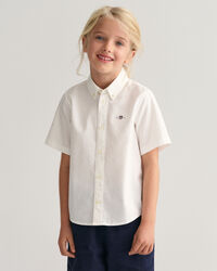 Chemise en coton Oxford &agrave; manches courtes Kids