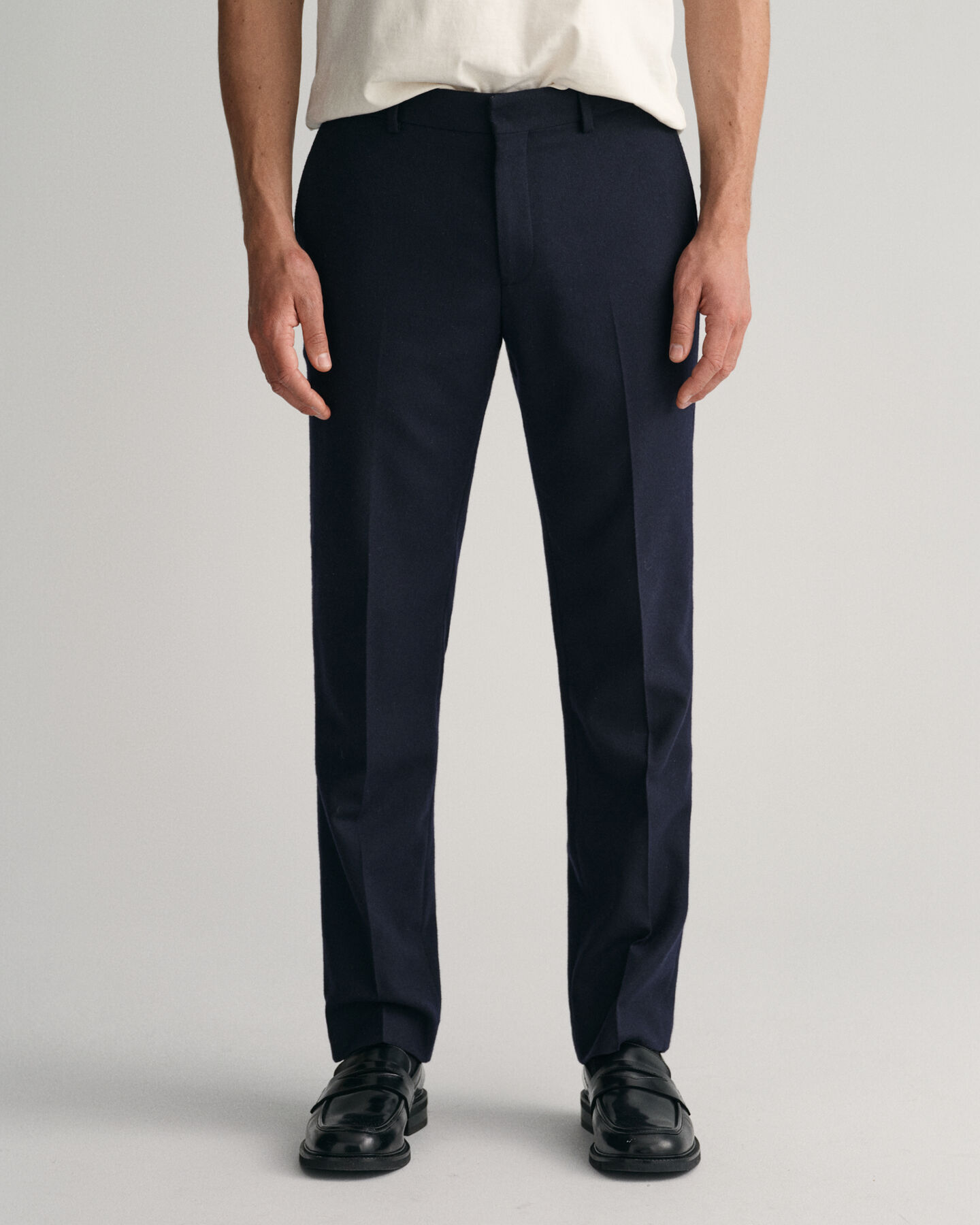 Pantalon slim fit en flanelle