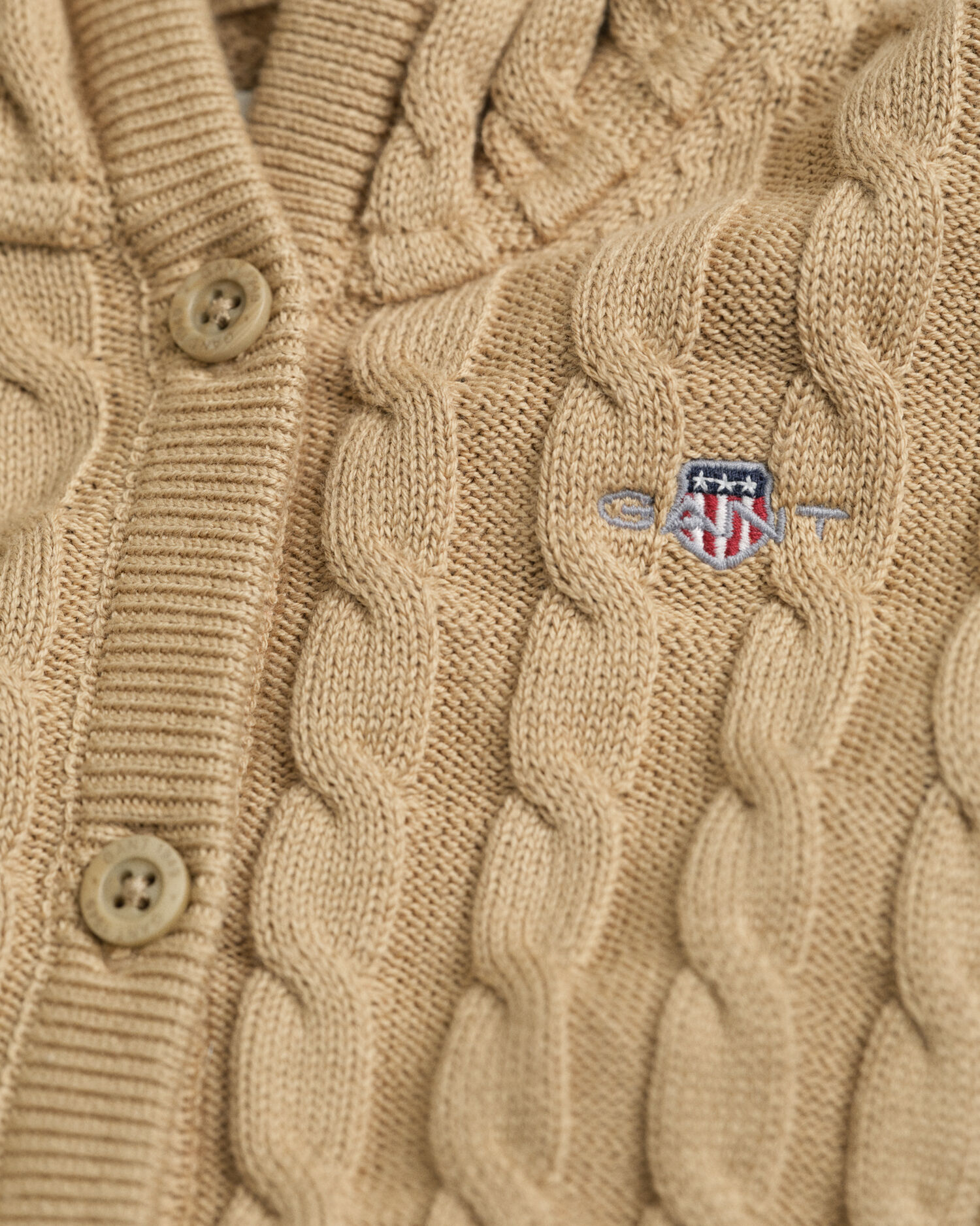 Cardigan en maille de coton à torsades Bébé