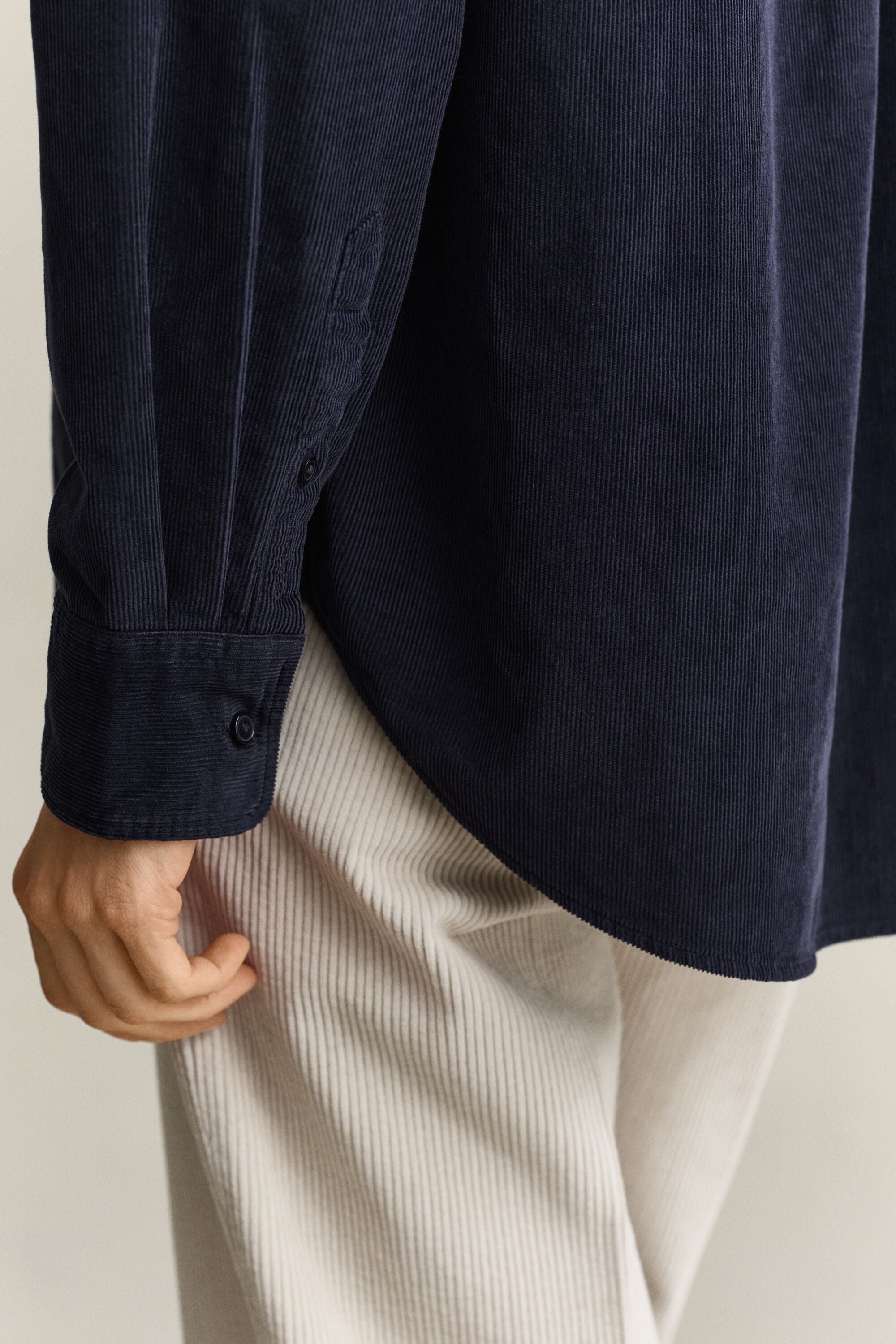 Chemise décontractée en velours côtelé