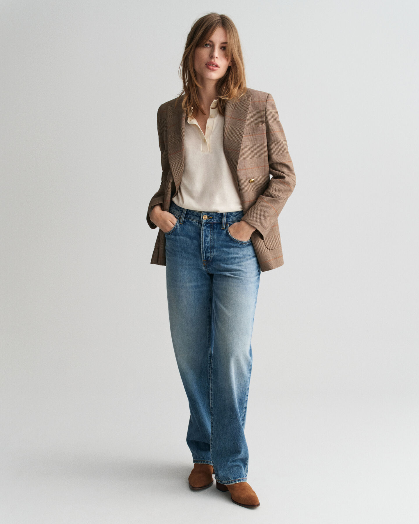 Veste regular fit Club Blazer à carreaux