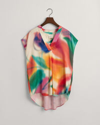 Chemisier sans manches &agrave; imprim&eacute; floral