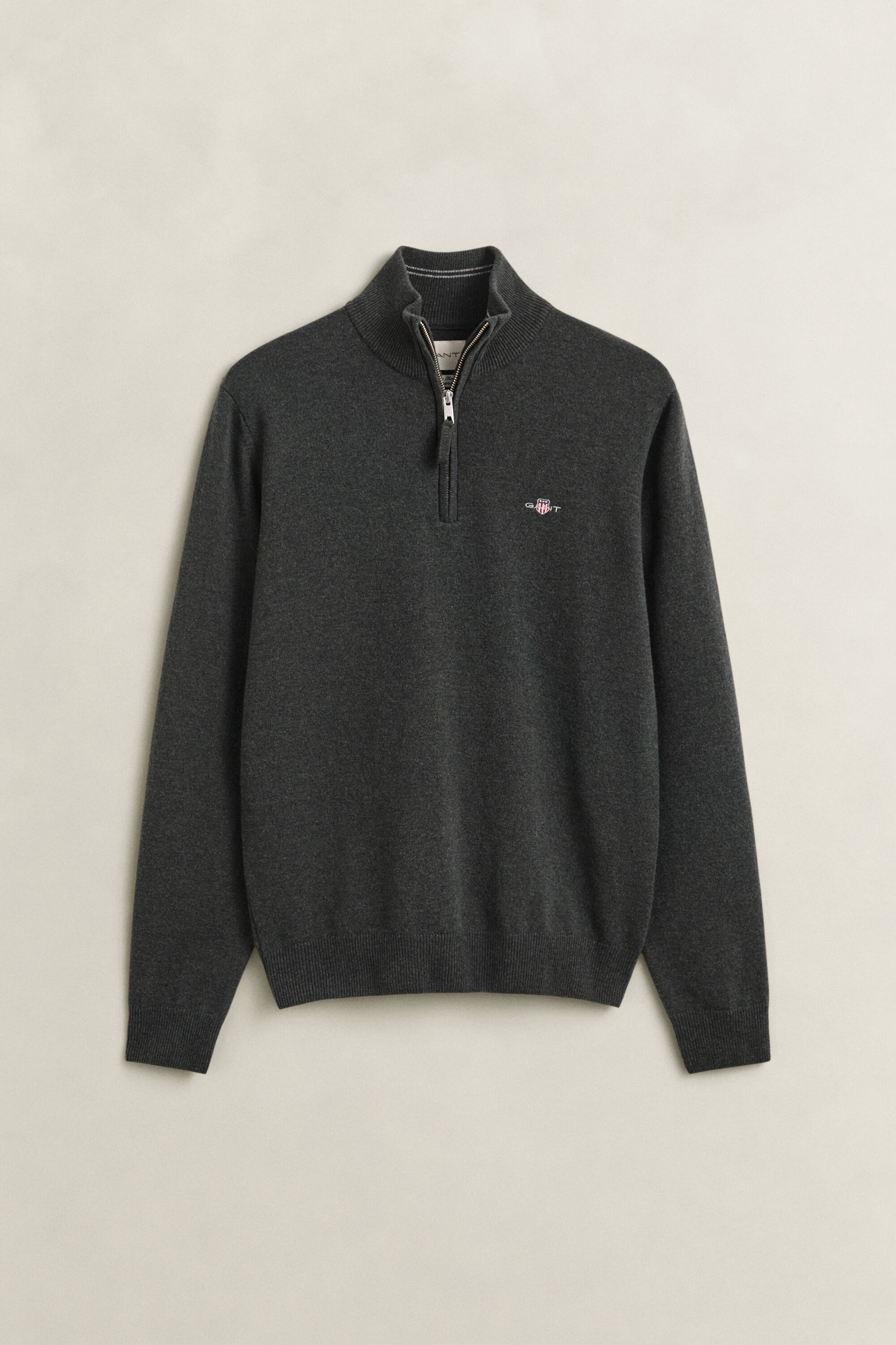 Pull à demi-zip en laine d’agneau