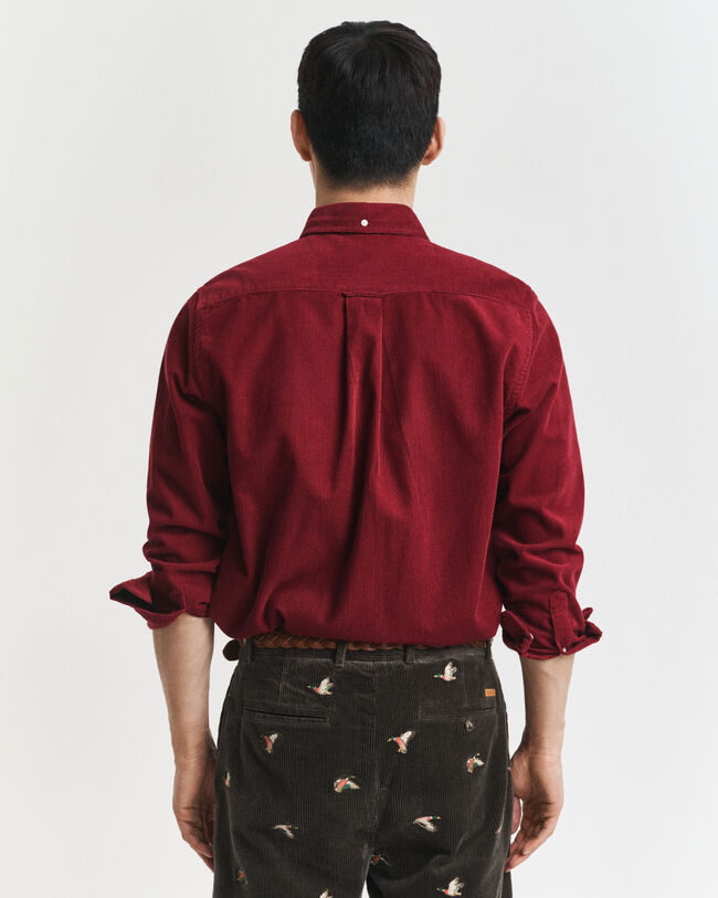 Chemise coupe regular en velours côtelé