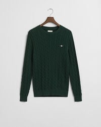 Pull col rond en maille de coton torsadée