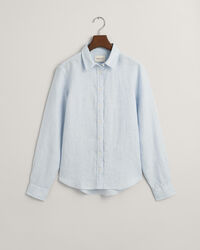 Chemise regular fit en chambray de lin
