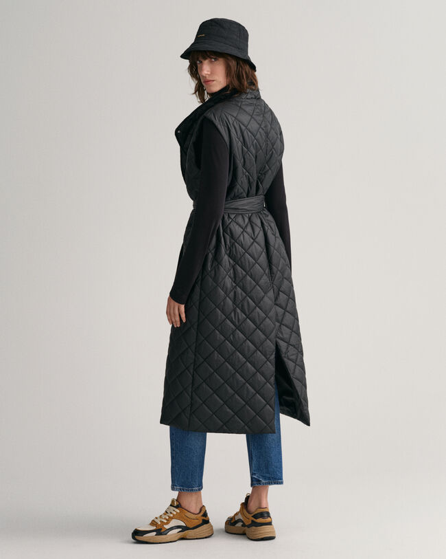 Doudoune sans manches longue matelass&eacute;e