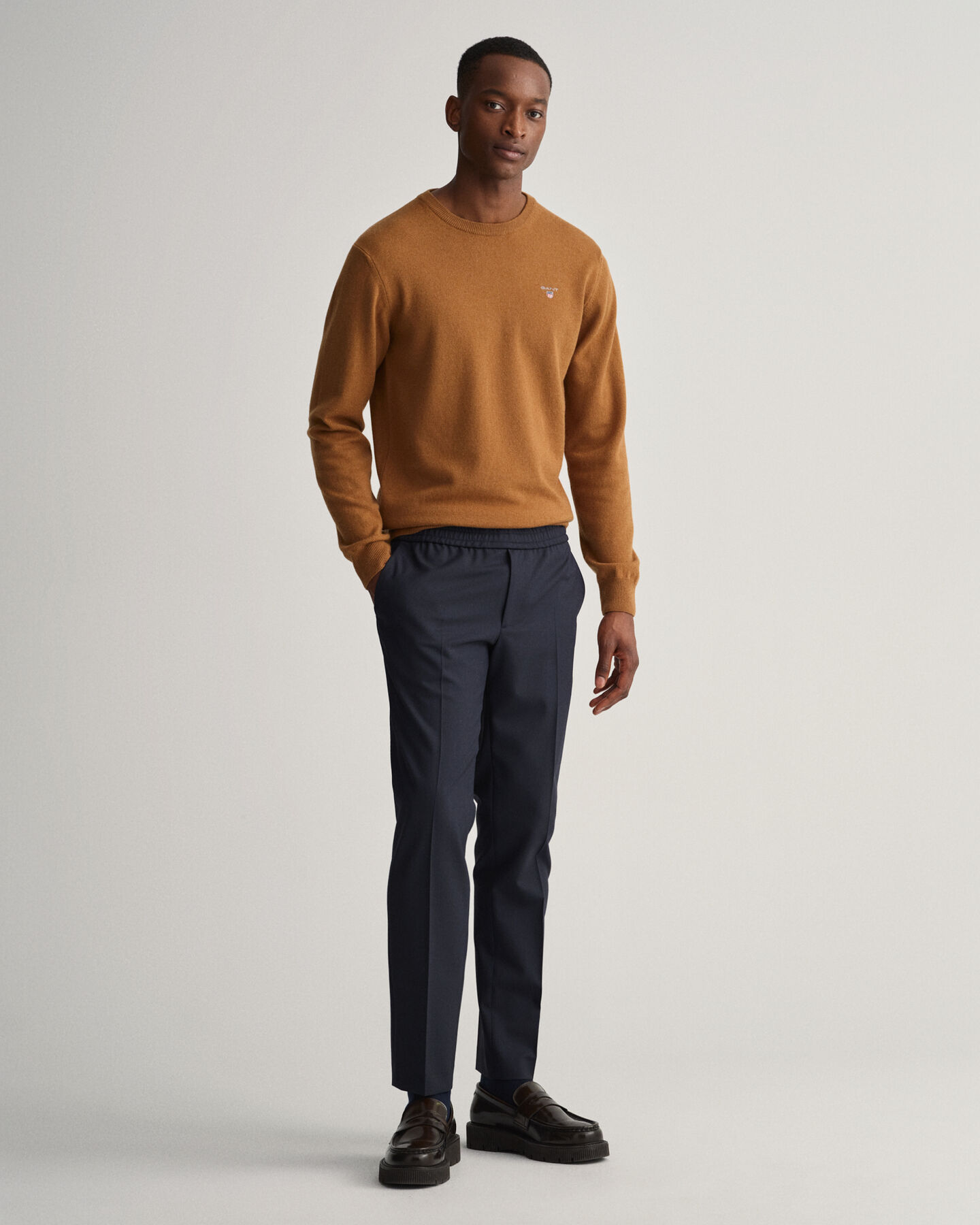 Pantalon de jogging slim fit en sergé Hallden