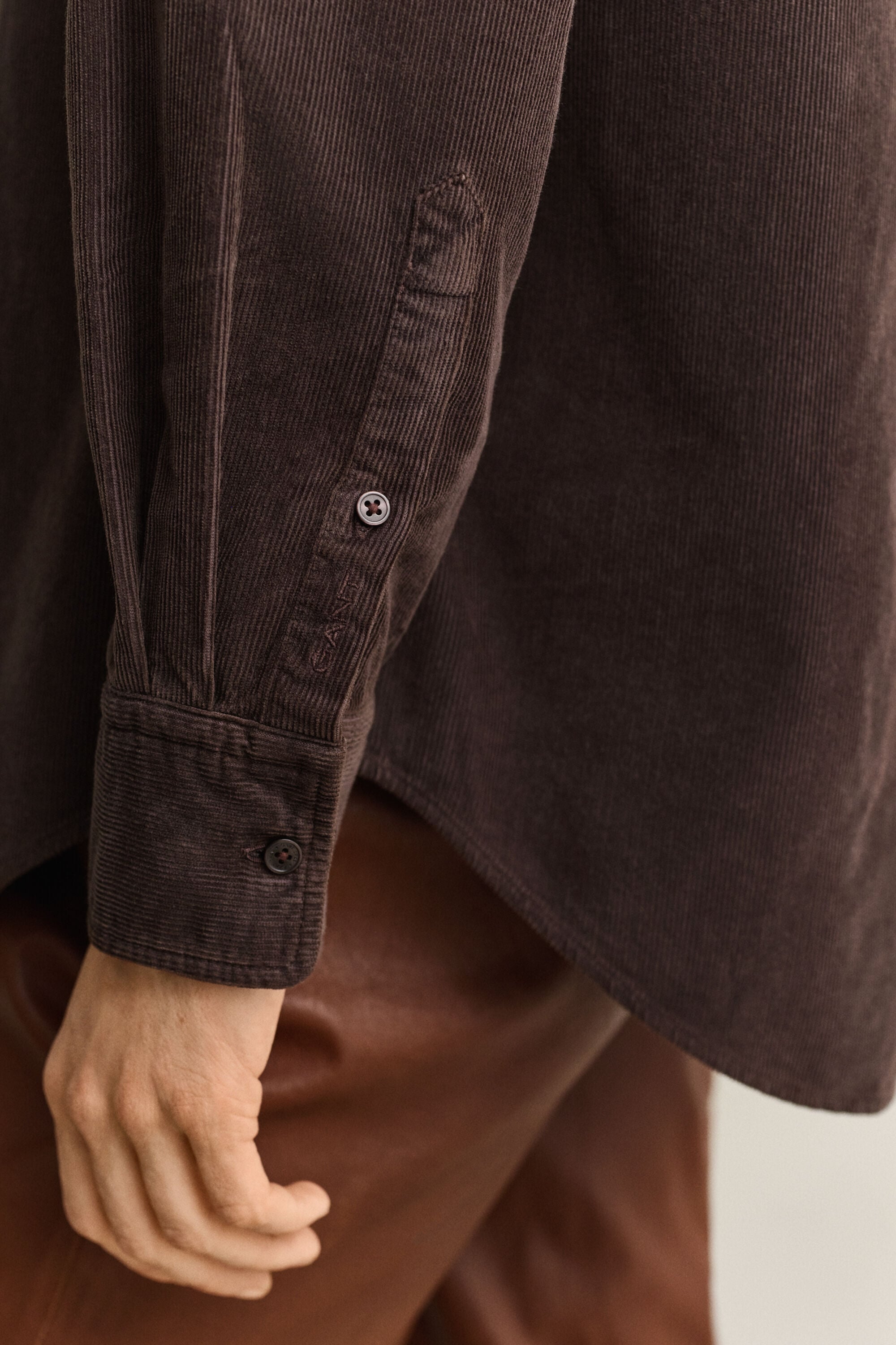 Chemise décontractée en velours côtelé