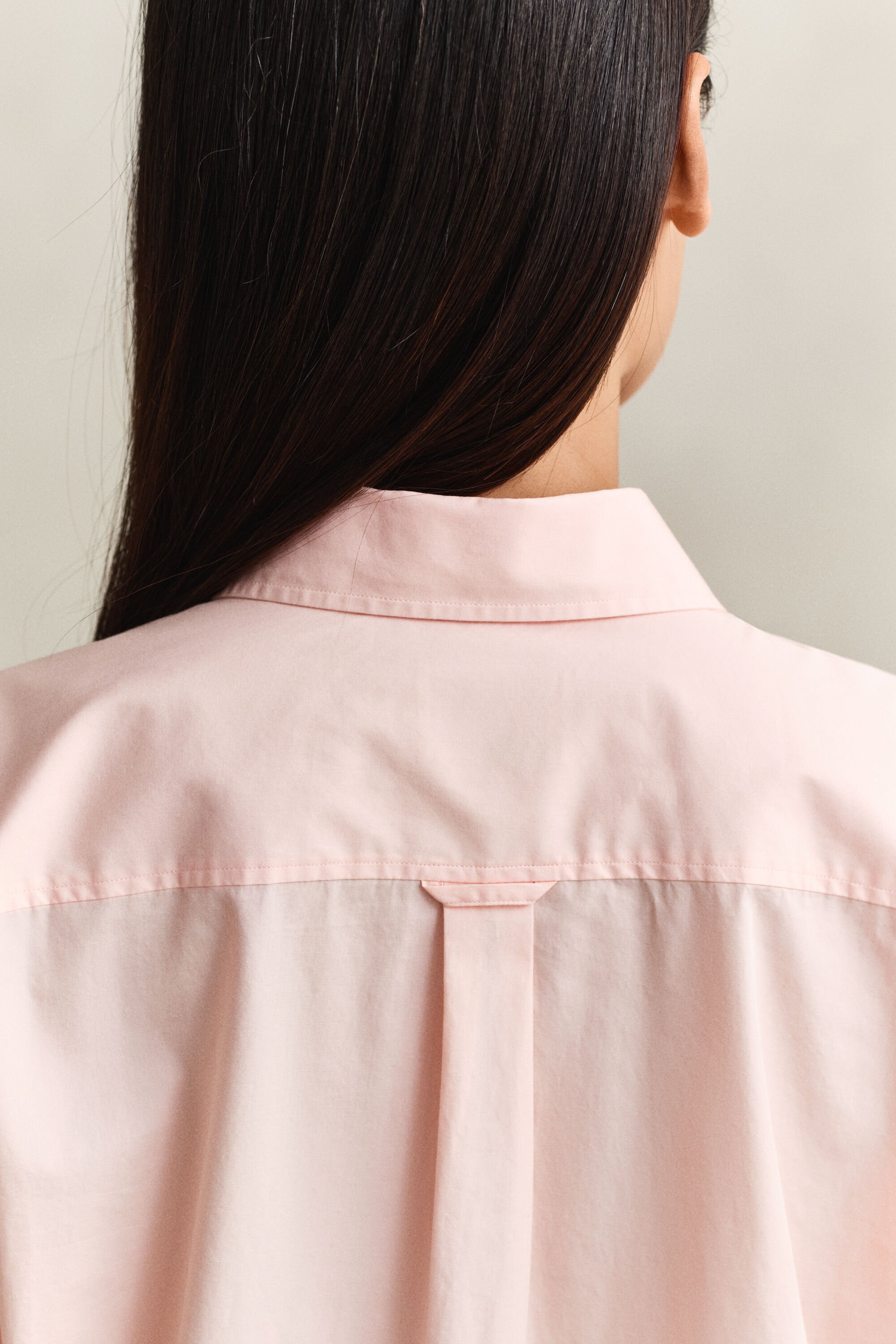 Chemise coupe décontractée en popeline classique