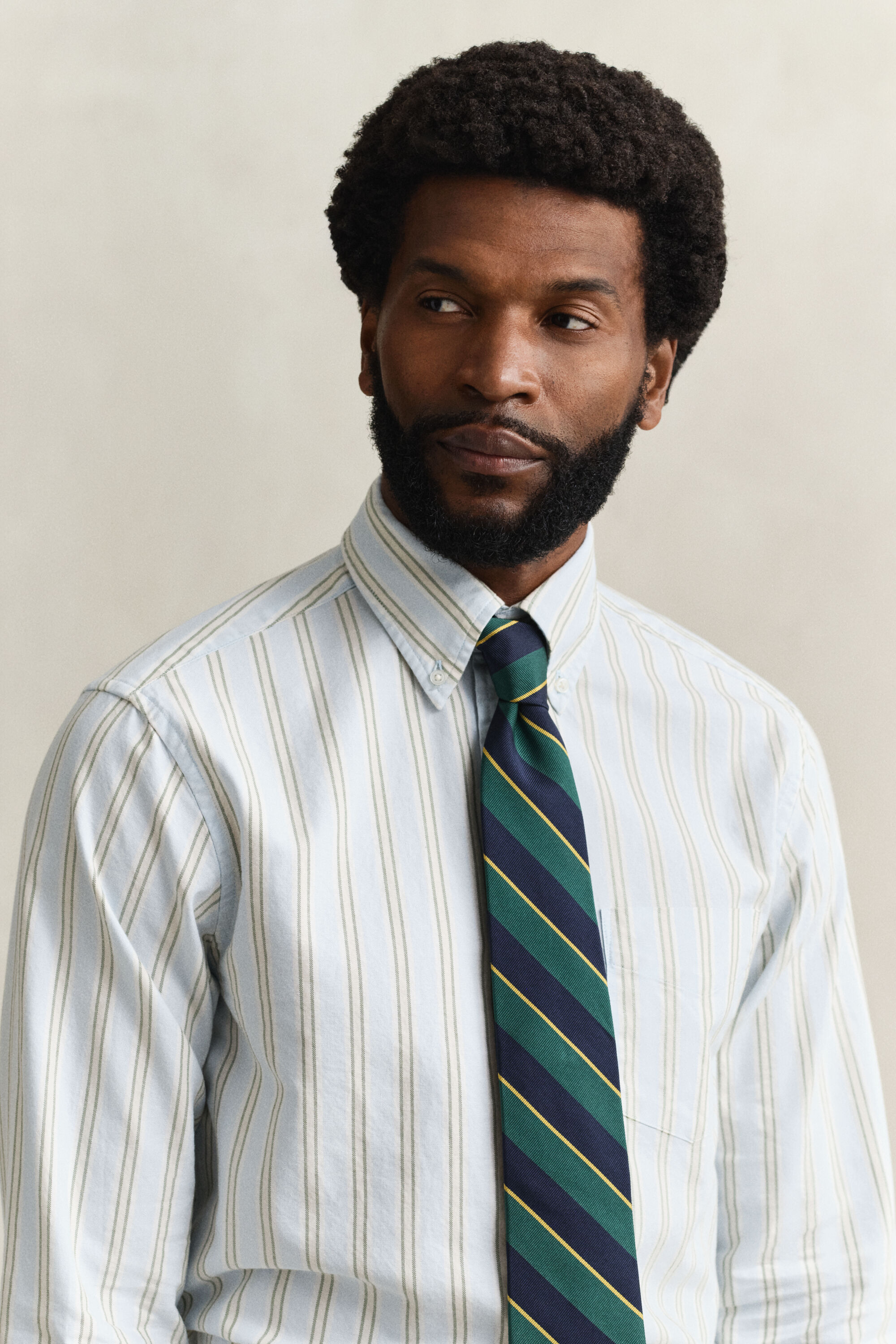 Chemise en coton Oxford à rayures Archive