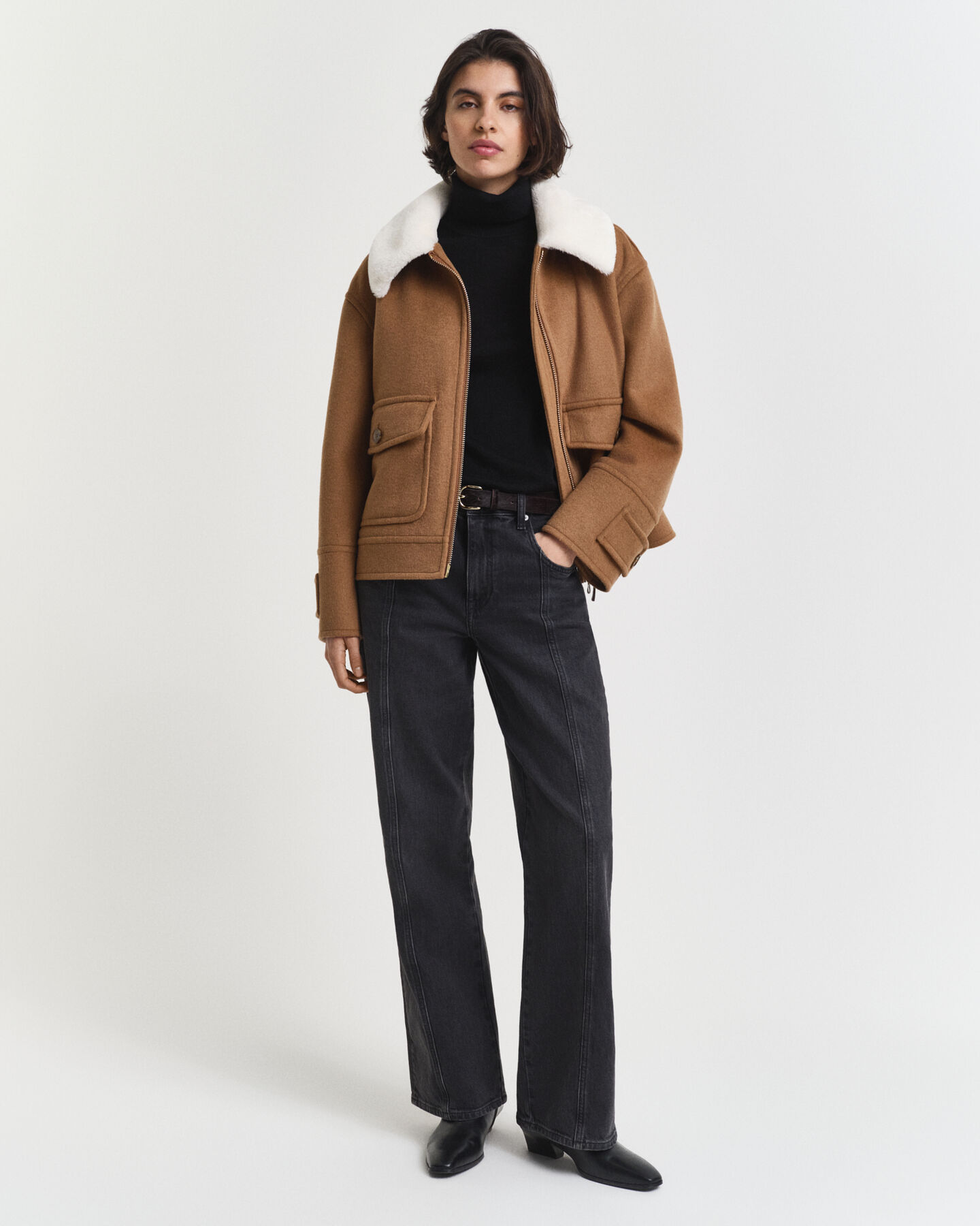 Pull col roulé en laine mérinos extrafine