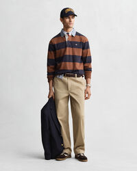 Heavy Rugger à rayures avec col en chambray