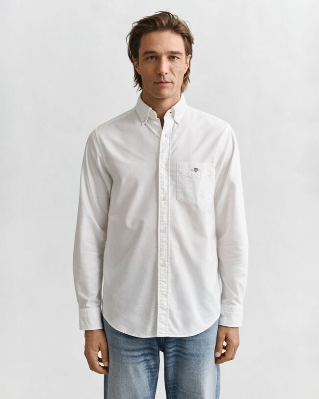 Chemise coupe regular en coton Oxford classique