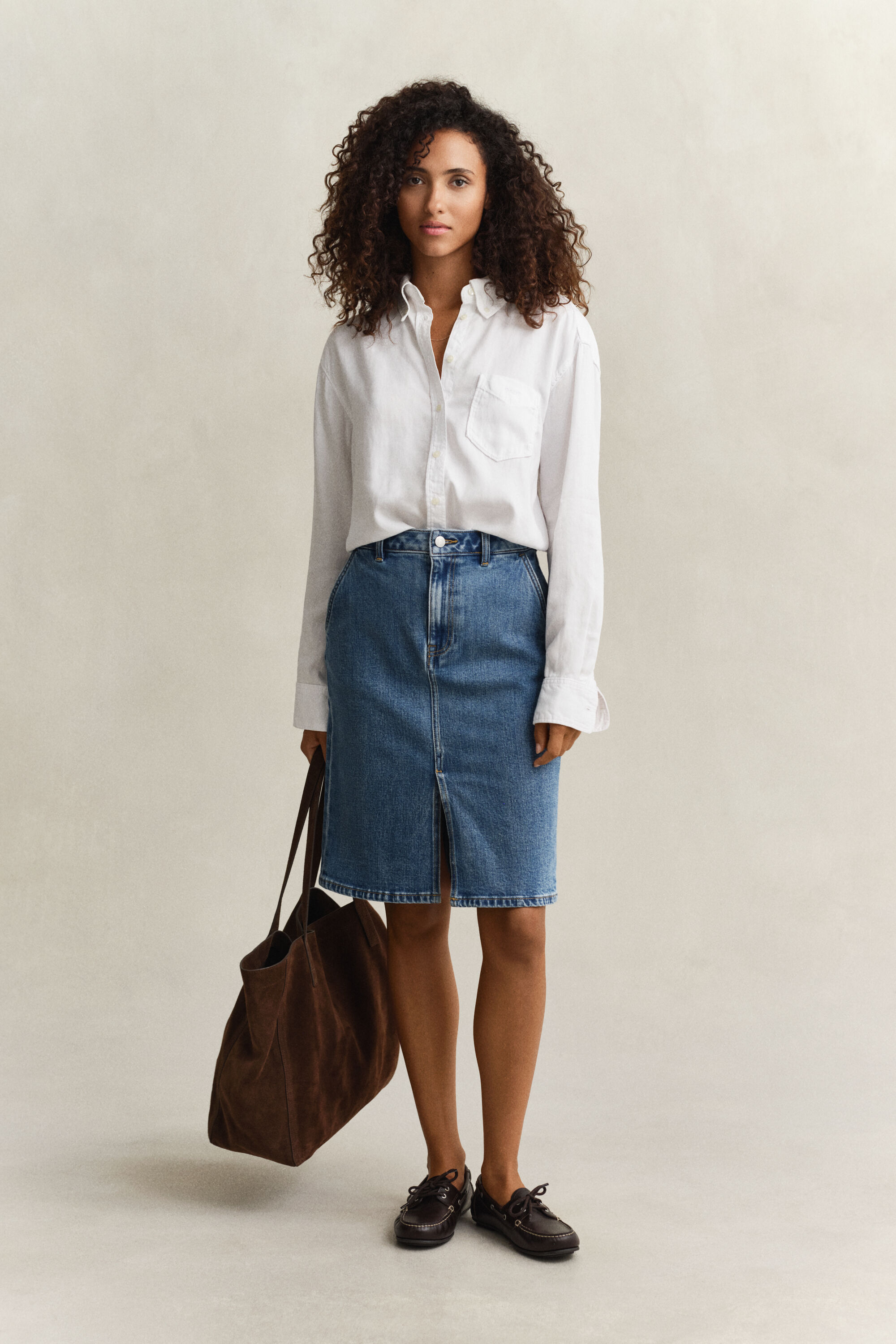 Jupe crayon en denim