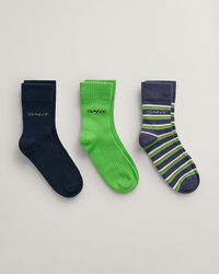 Lot de 3&nbsp;paires de chaussettes ray&eacute;es Kids