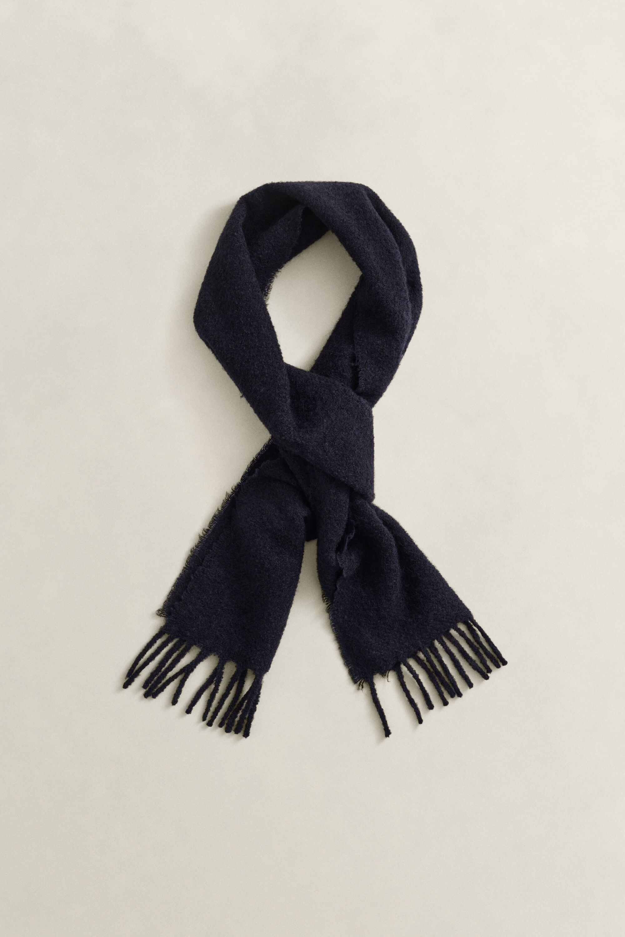 Écharpe en maille bouclée brossée