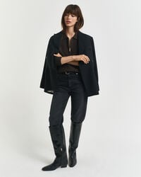 Pull à demi-zip en coton texturé