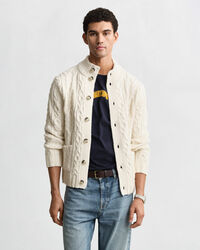 Cardigan en maille torsadée