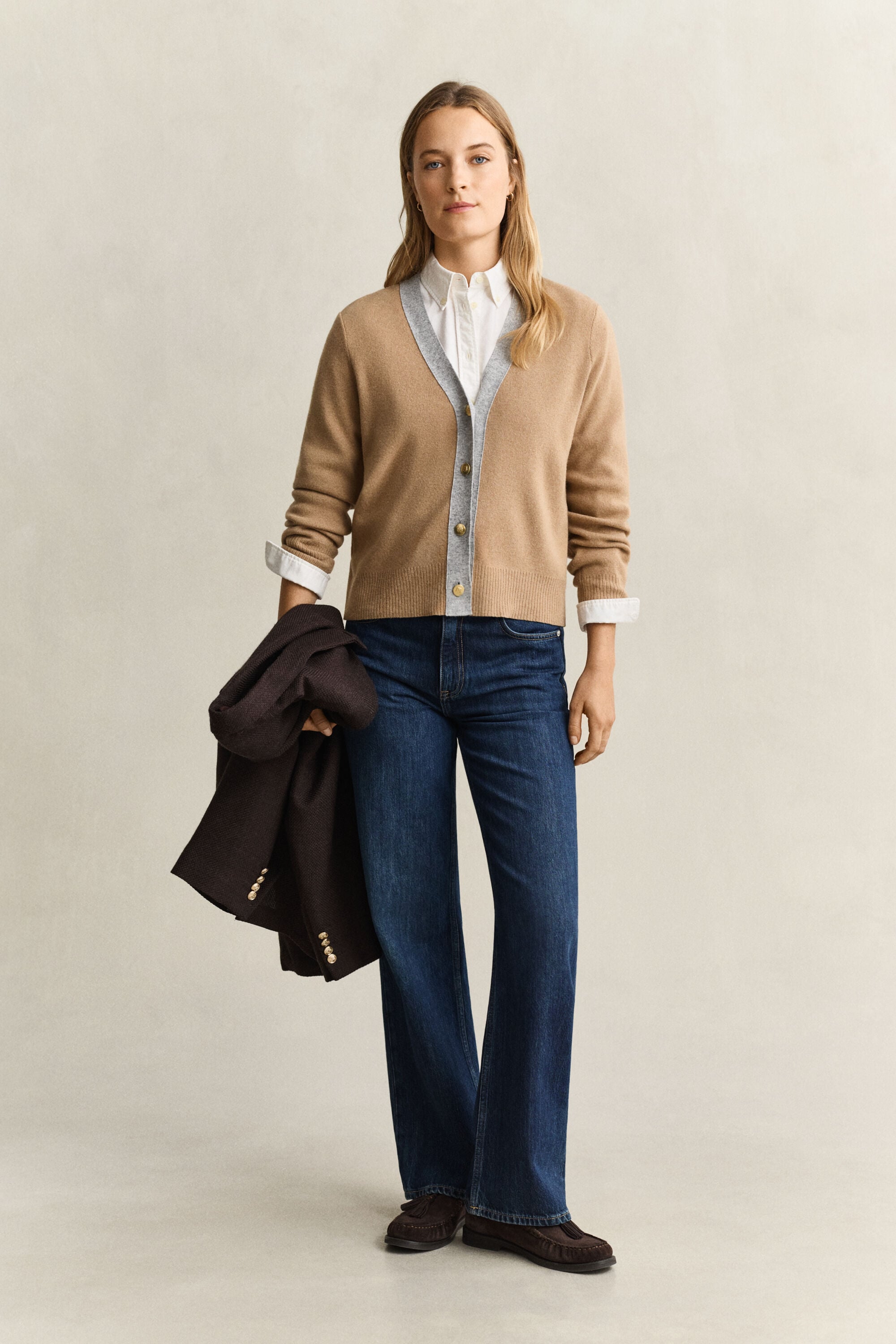 Cardigan de couleurs contrastées
