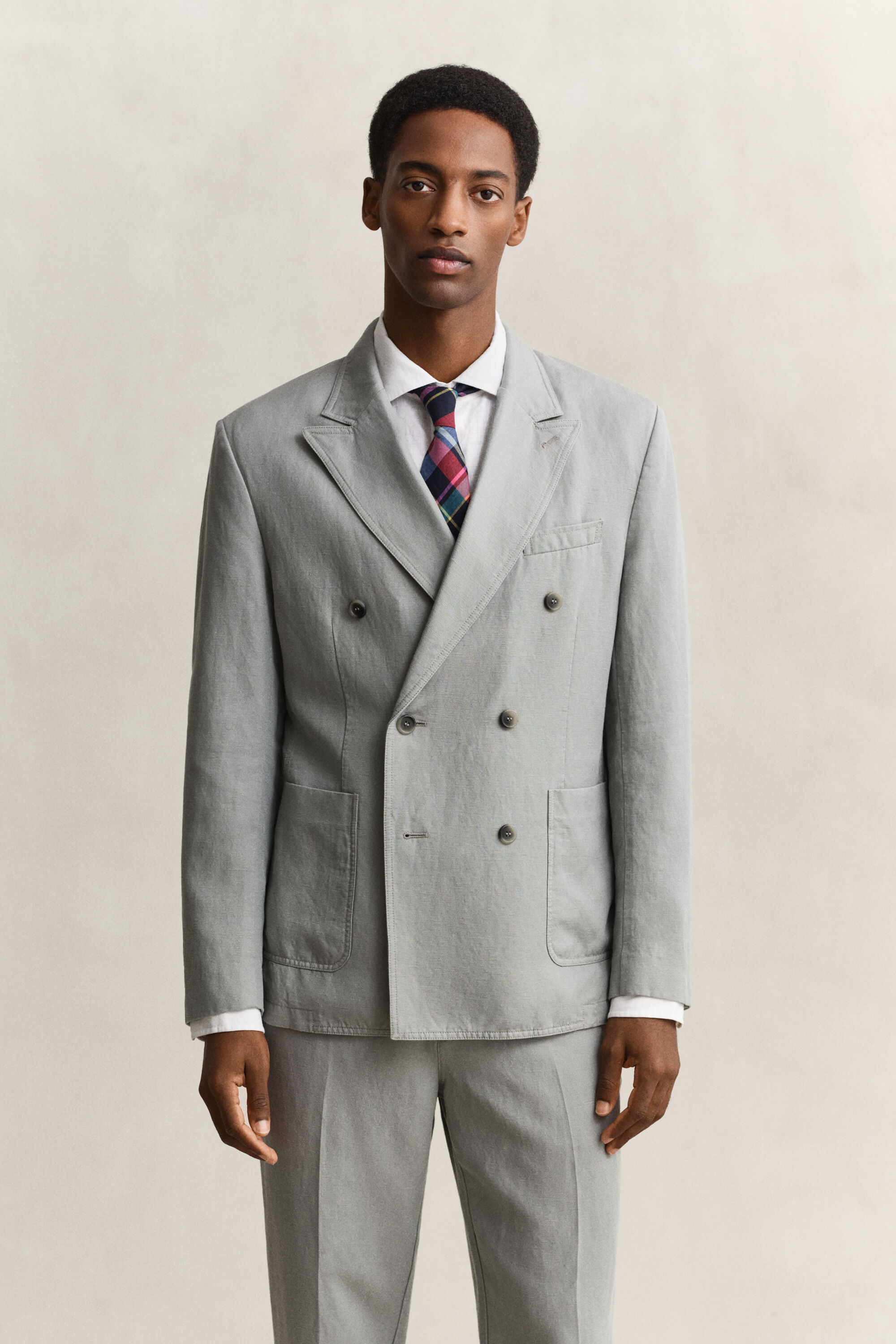Veste de costume en lyocell et lin