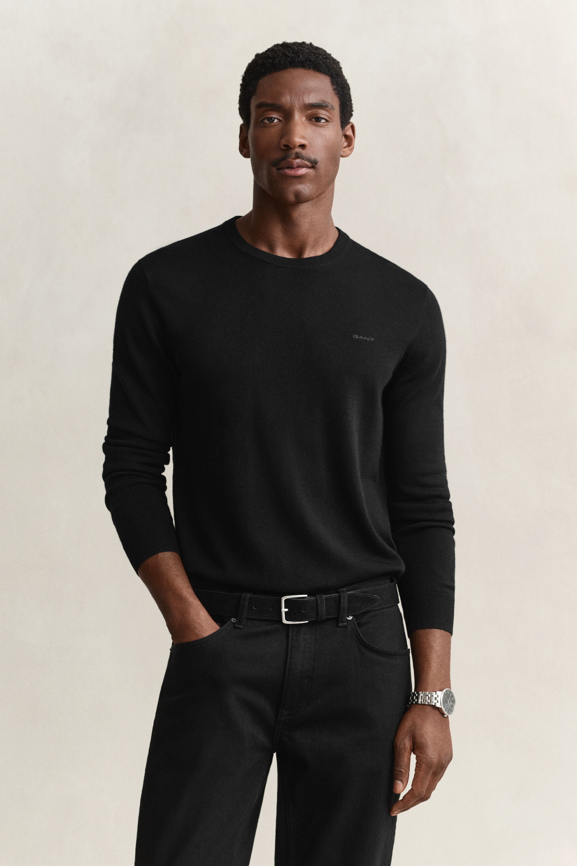 Pull col rond en laine mérinos