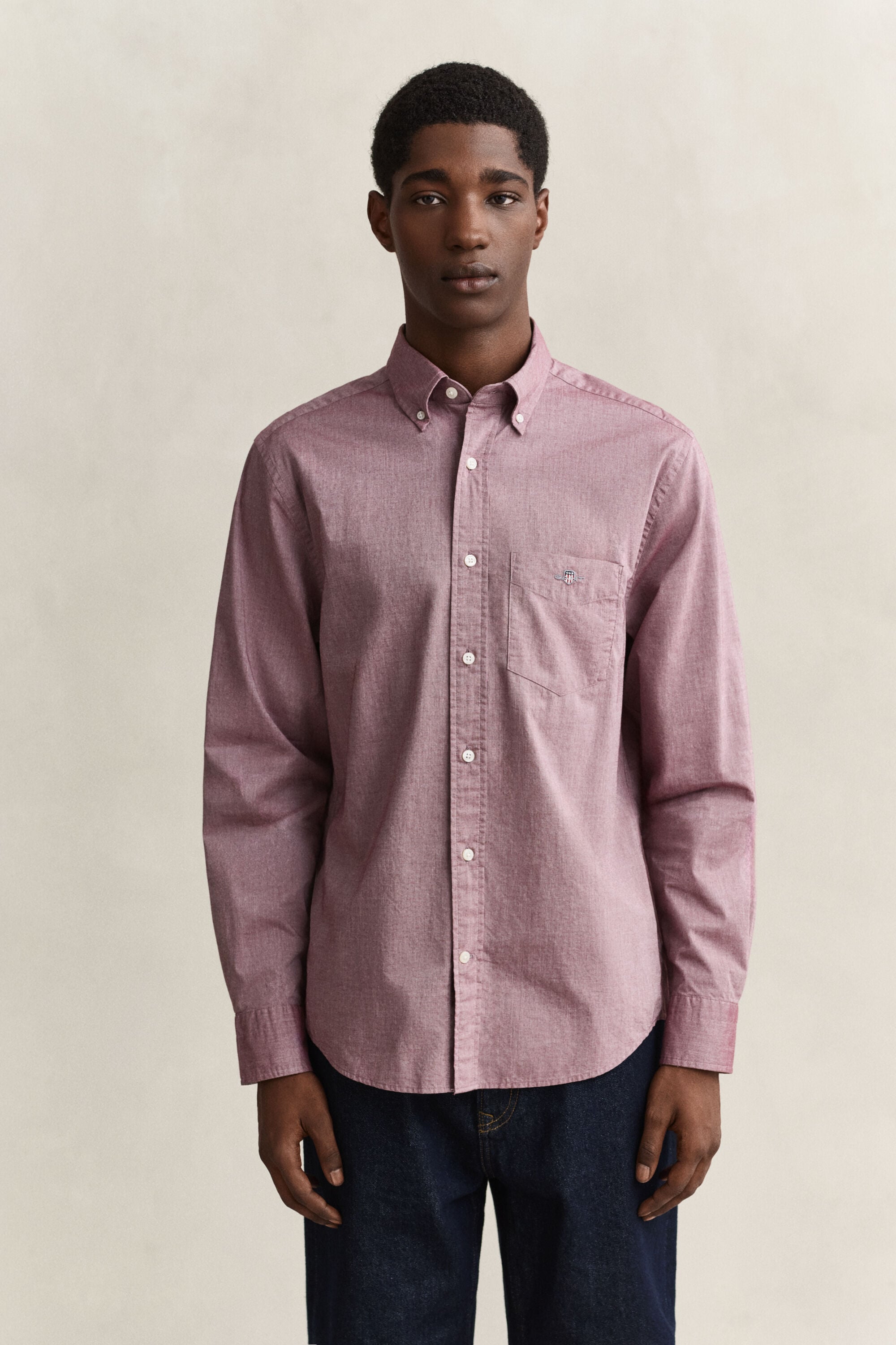 Chemise regular classique en popeline