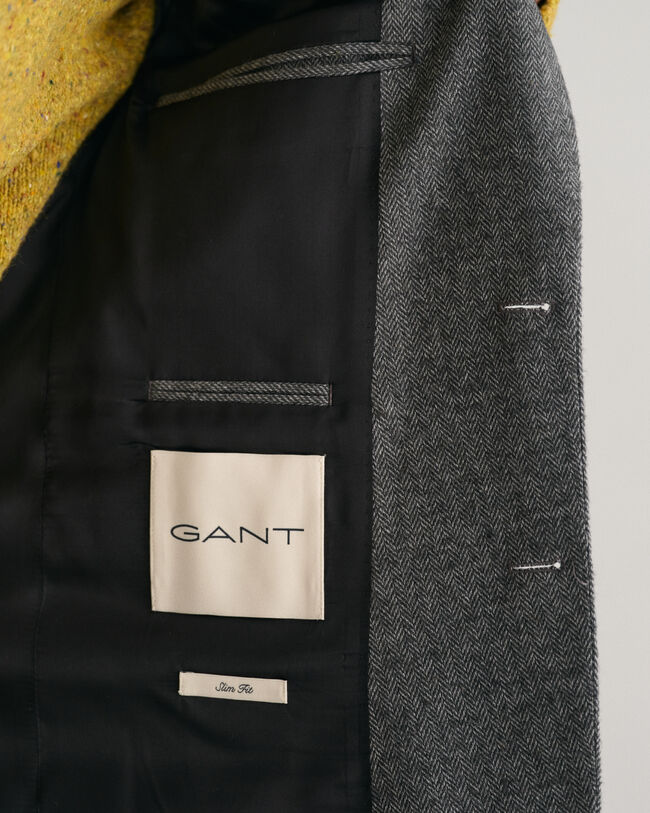 Veste blazer de costume à chevrons