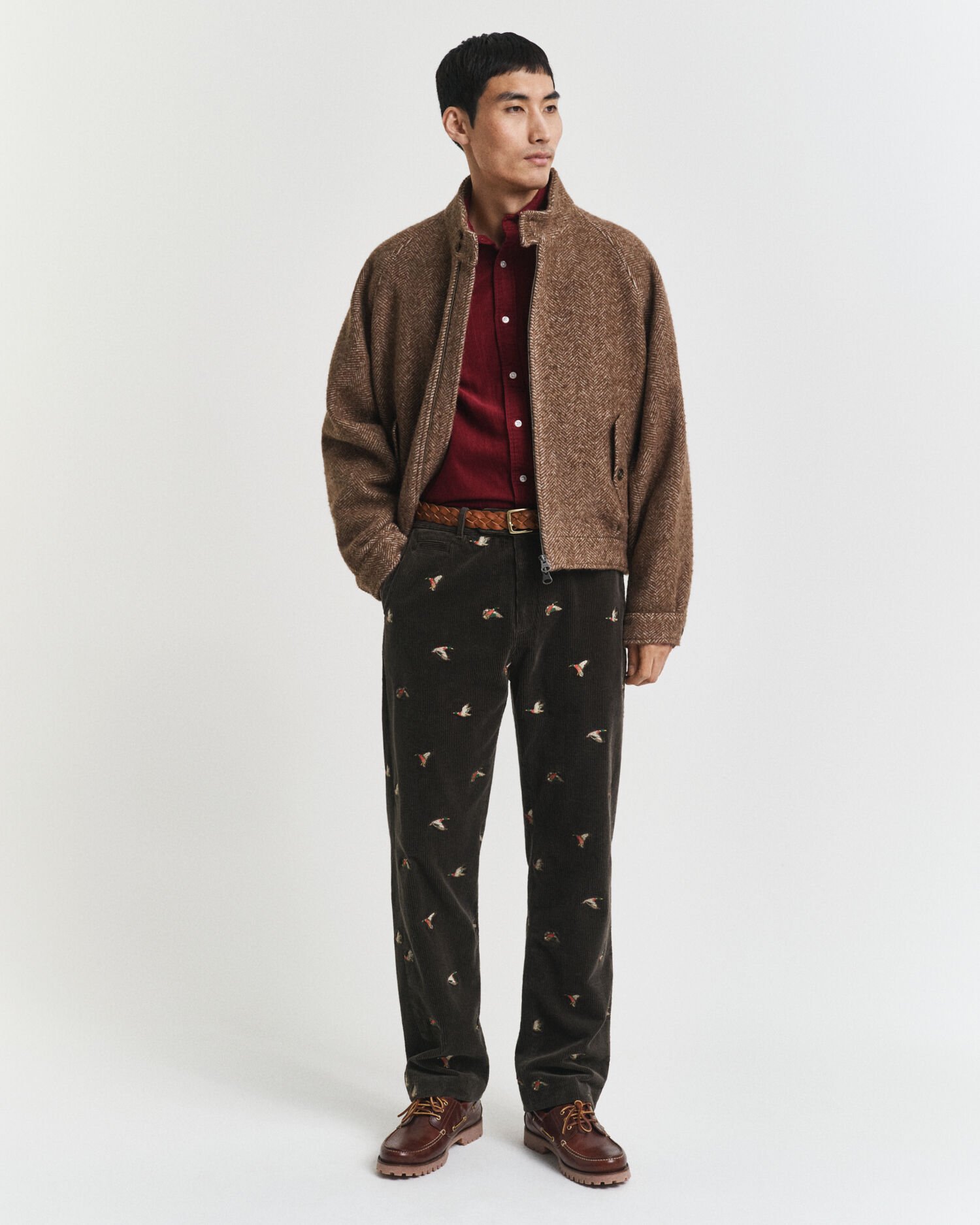 Chemise coupe regular en velours côtelé