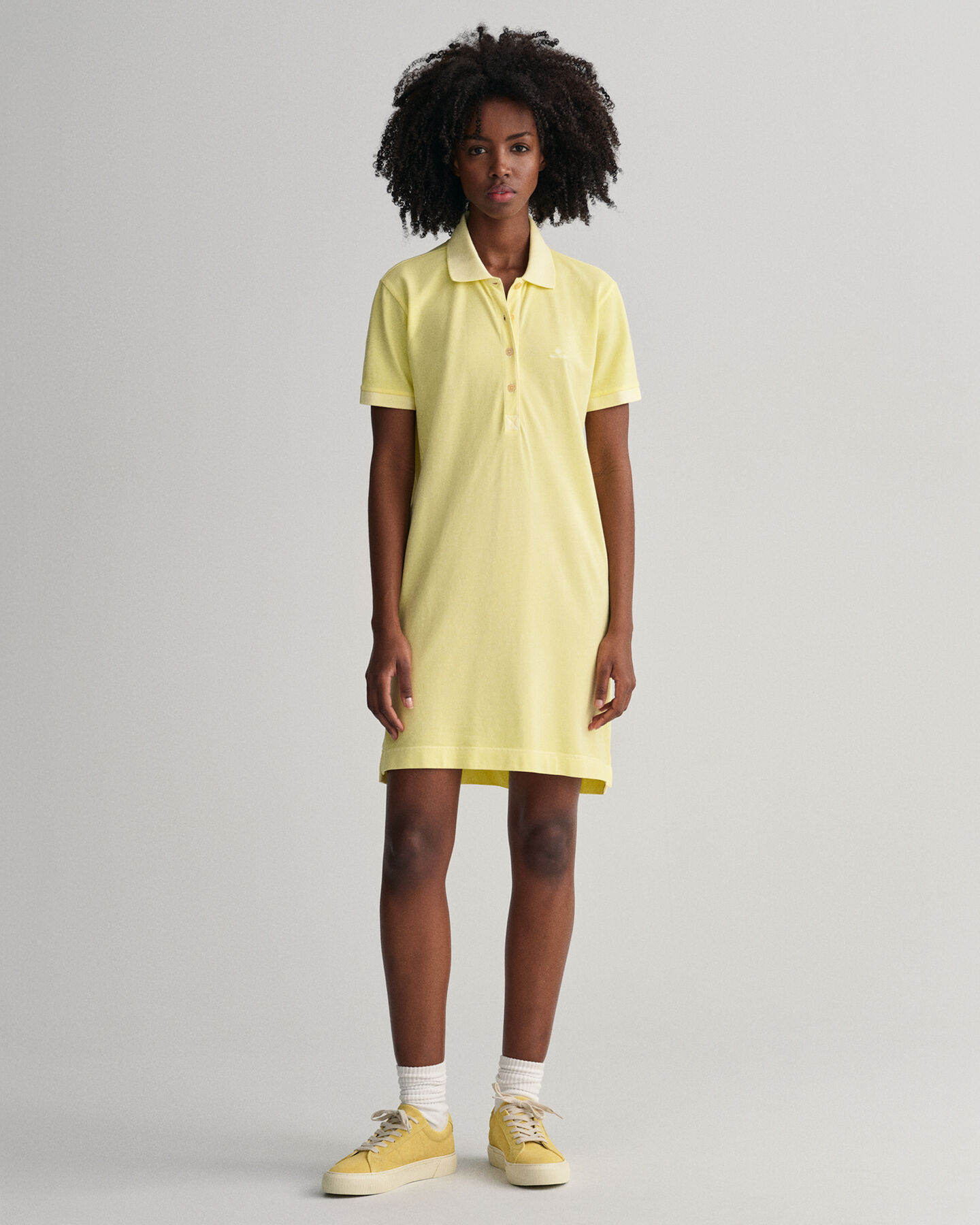 Robe-polo en coton piqu&eacute; Sunfaded