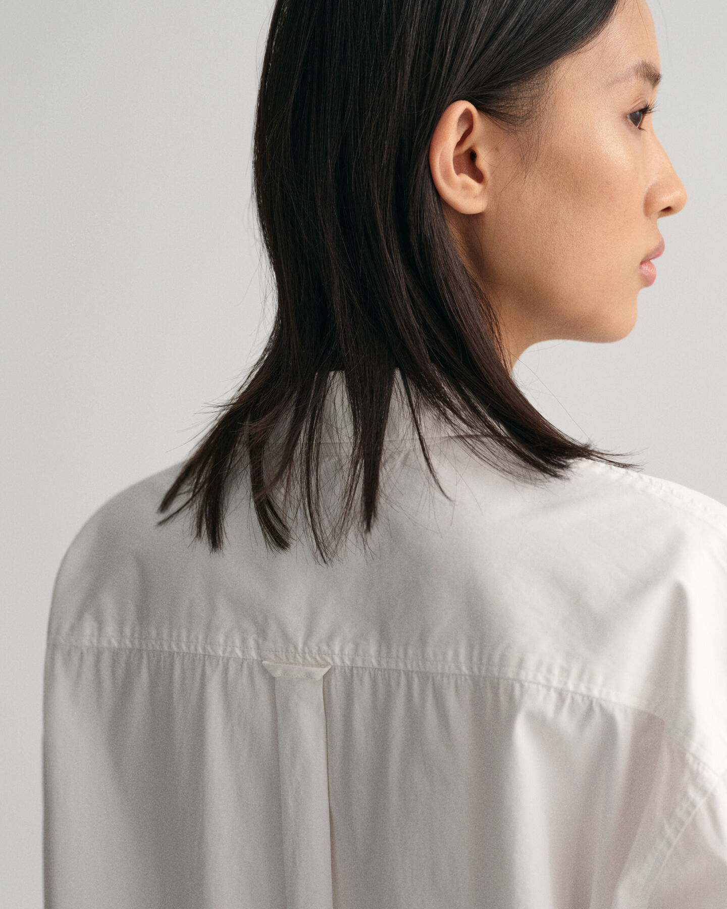 Chemise ultra-ample en popeline à poignets hauts