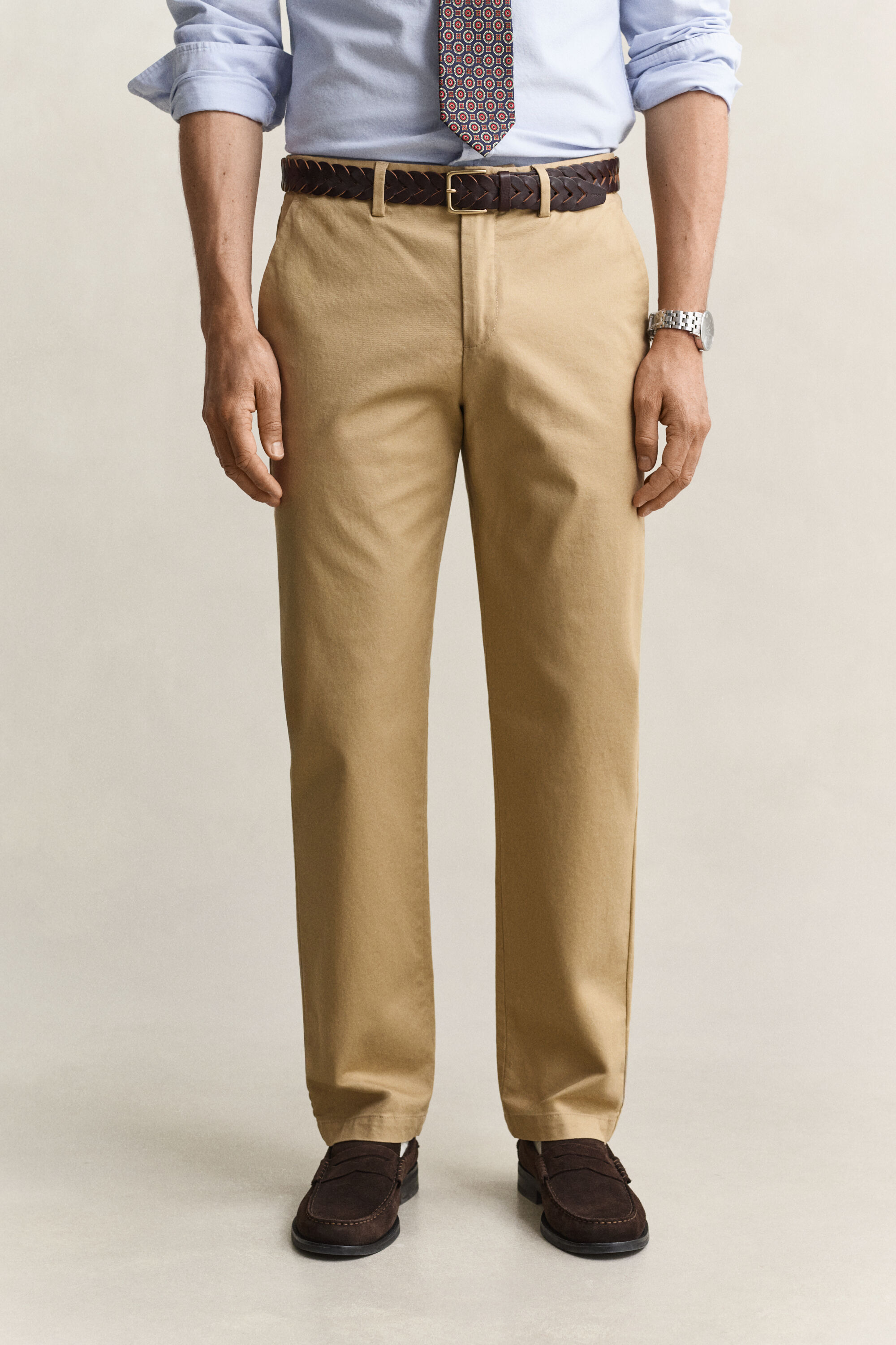 Pantalon chino élégant coupe regular